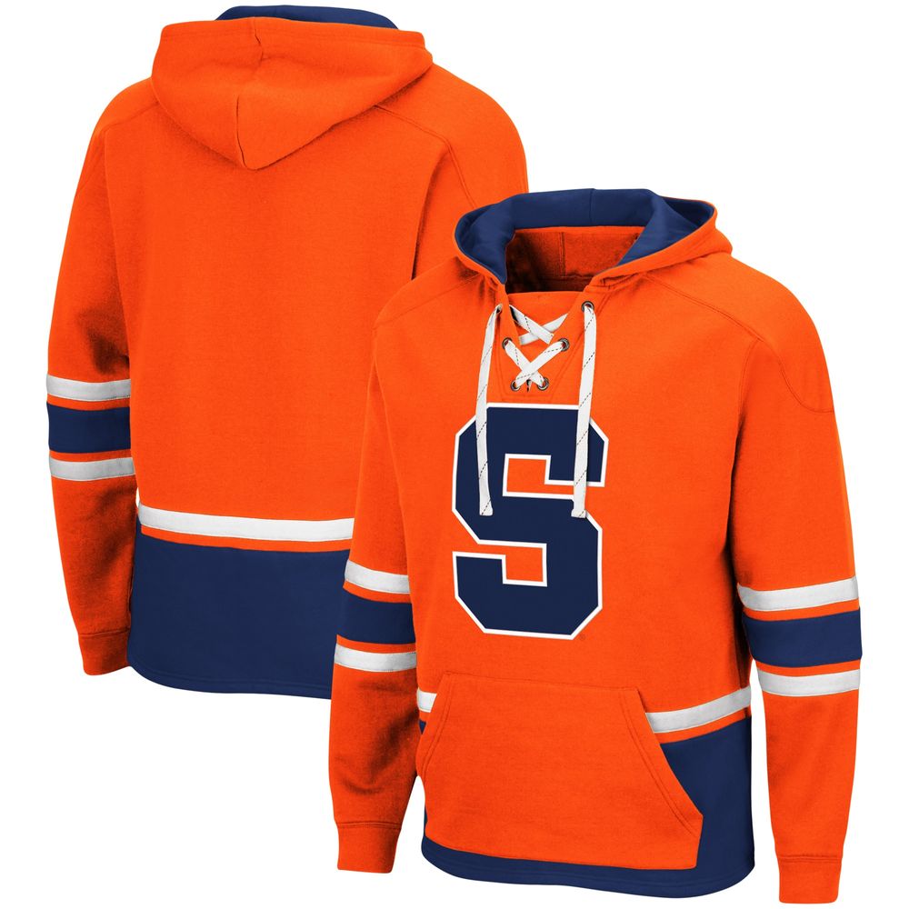 Men's Colosseum Orange Syracuse Lace Up 3.0 Pullover Hoodie