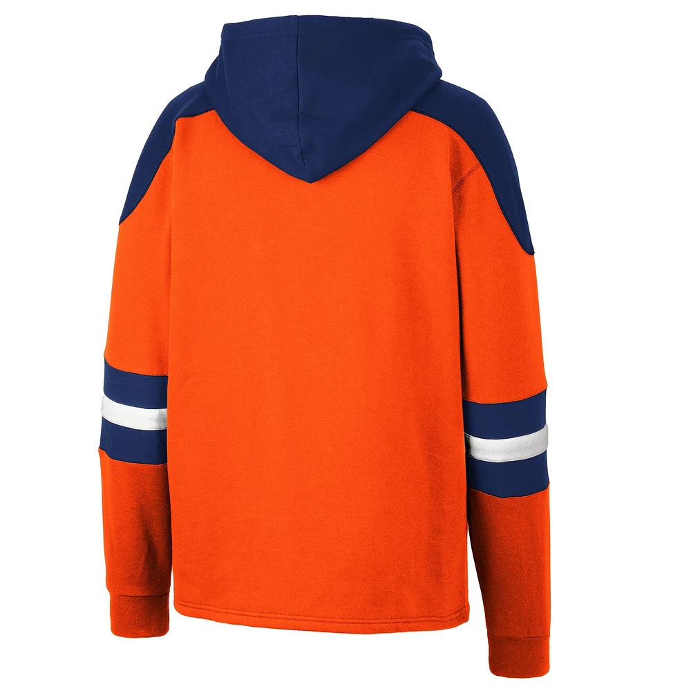 Men's Colosseum Orange Syracuse Lace-Up 4.0 Pullover Hoodie