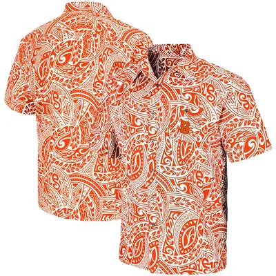 Men's Tommy Bahama White Syracuse Orange Tropic Isles Camp Button