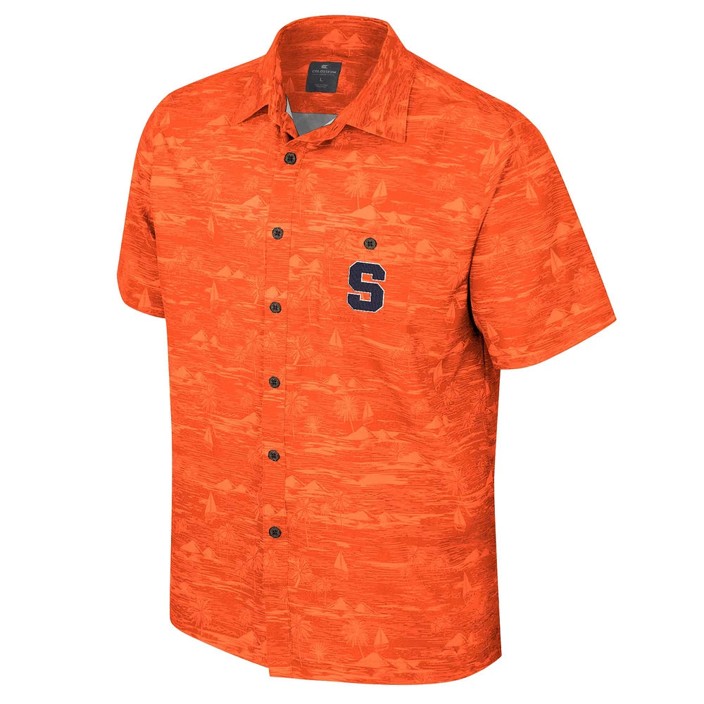 Men's Colosseum Orange Syracuse Ozark Button-Up Shirt