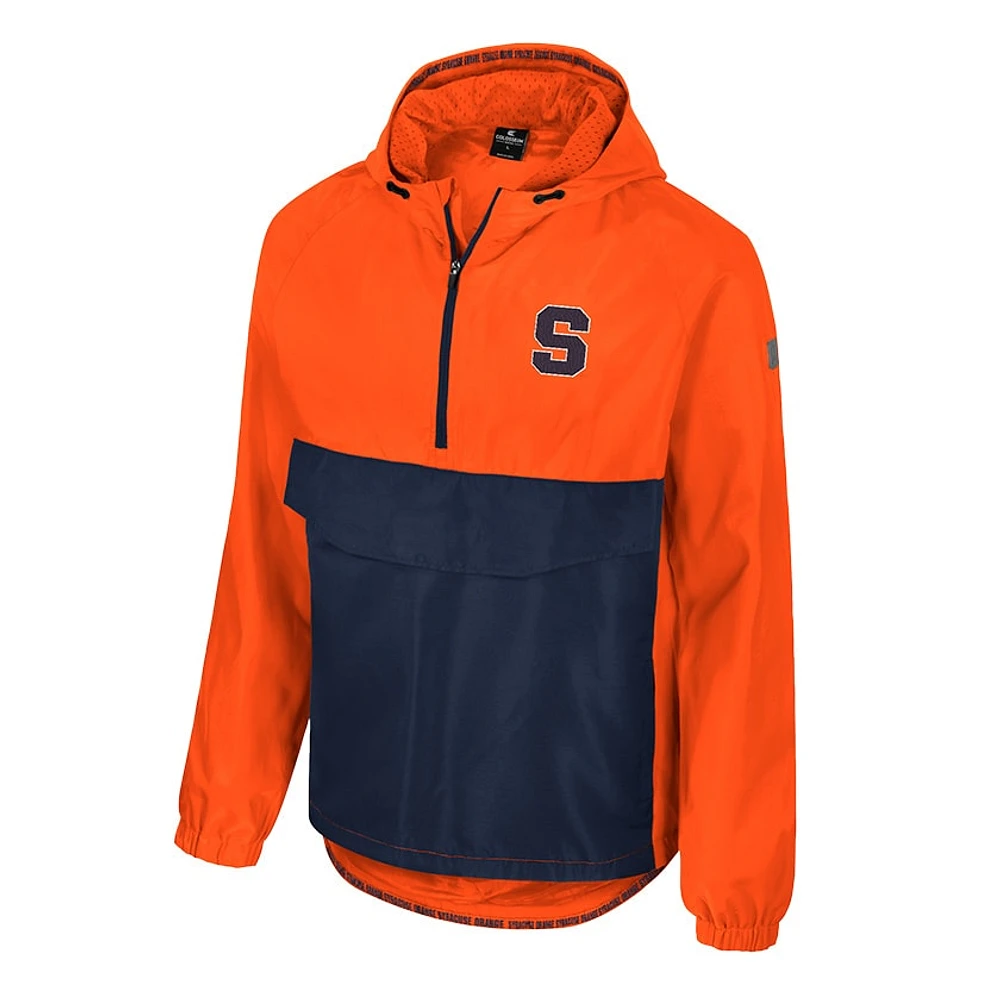 Men's Colosseum  Orange Syracuse Reloaded Anorak Half-Zip Jacket