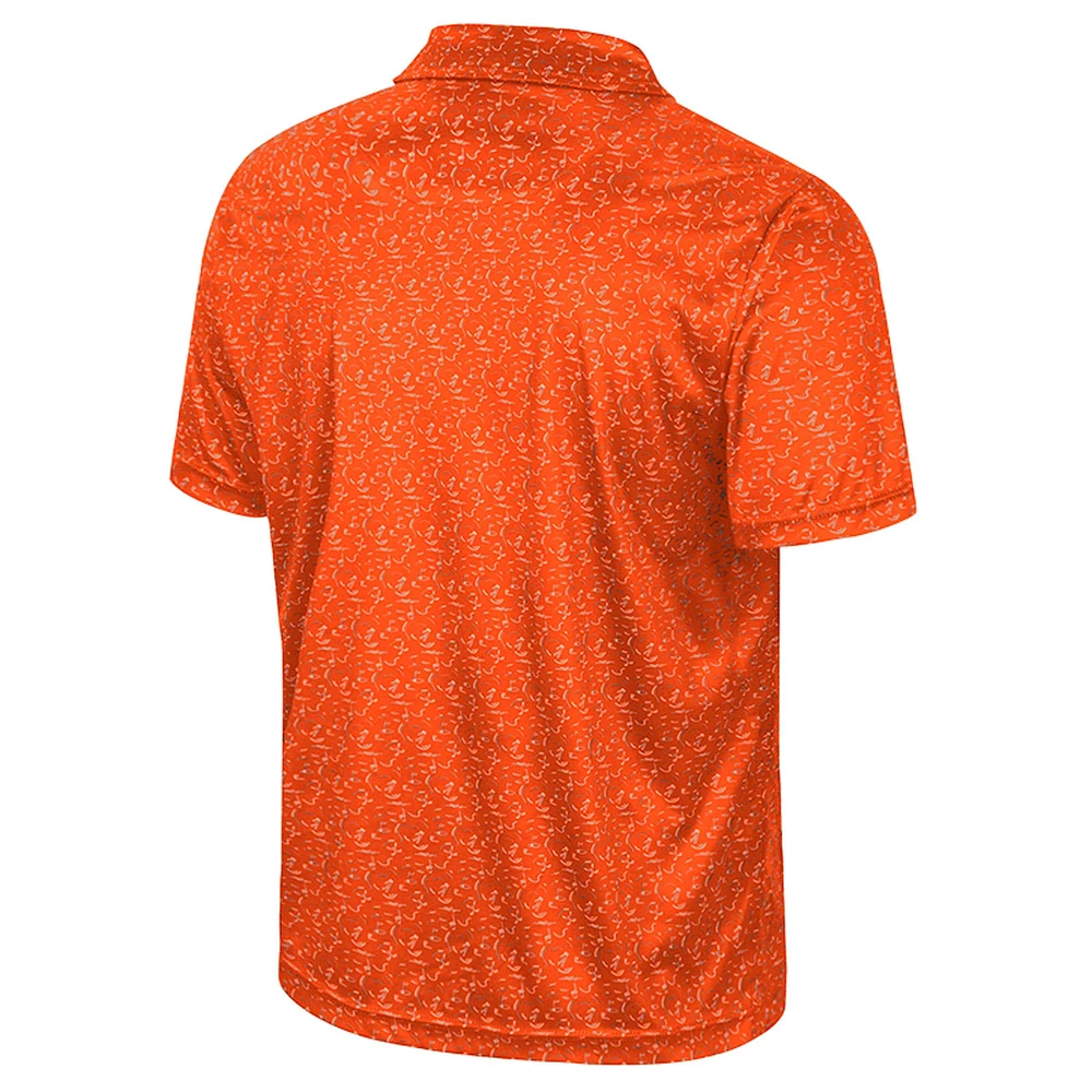 Polo de golf sublimé Orange Colosseum pour homme, Syracuse