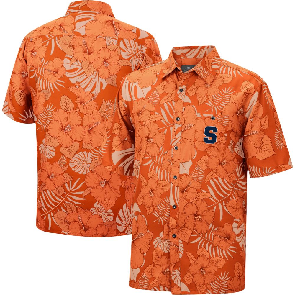 Men's Colosseum Orange Syracuse The Dude Camp Button-Up Shirt