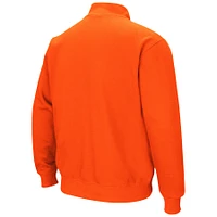 Men's Colosseum Orange Syracuse Tortugas Team Logo Quarter-Zip Jacket