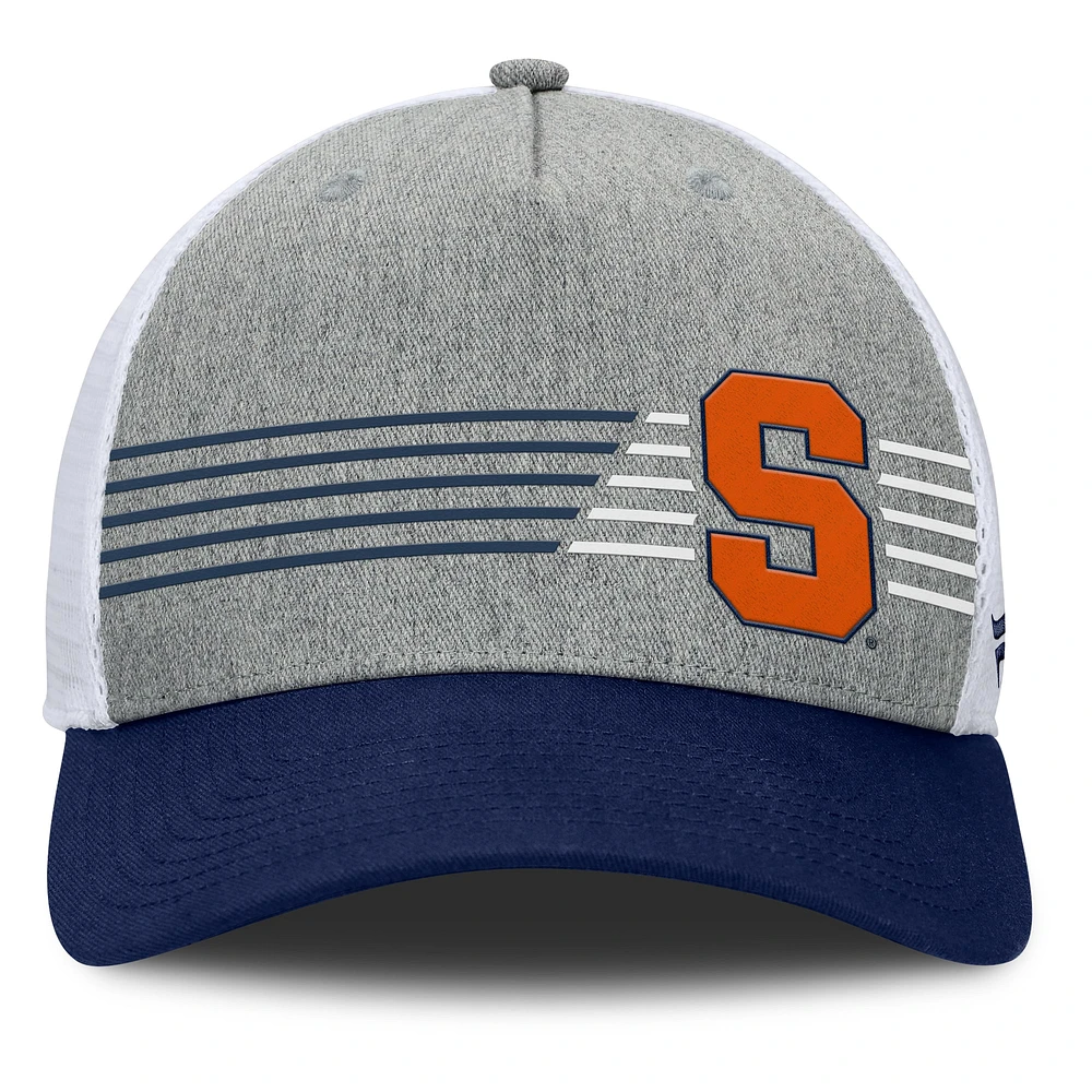 Men's Fanatics Heather Gray/Navy Syracuse Orange Profile Trucker Adjustable Hat