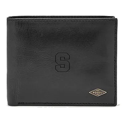 Syracuse Orange Fossil Leather Ryan RFID Passcase Wallet - Black