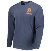 Men's Navy Syracuse Orange Circle Campus Scene Long Sleeve T-Shirt