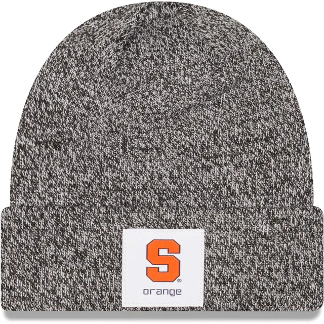 Youth New Era Navy Syracuse Orange Marl Cuffed Knit Hat with Pom