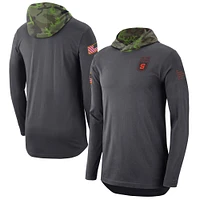 Men's Nike Anthracite Syracuse Orange Military Long Sleeve Hoodie T-Shirt