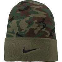 Bonnet en tricot à revers Nike Camo Syracuse Orange Military Pack pour homme