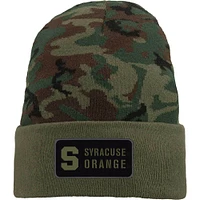 Bonnet en tricot à revers Nike Camo Syracuse Orange Military Pack pour homme