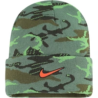 Bonnet en tricot à revers Nike Camo Syracuse orange pour homme