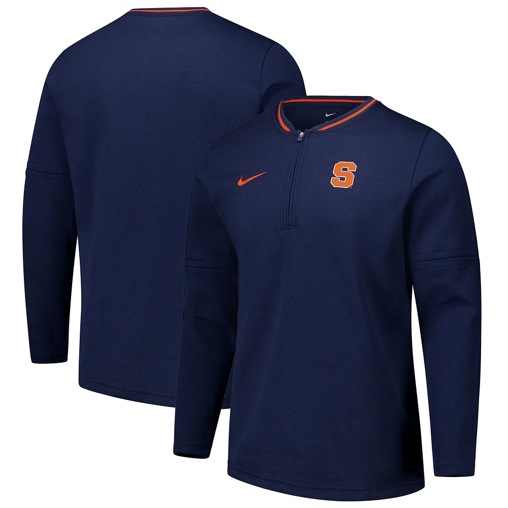 Veste Nike Navy Syracuse Orange Coaches Quarter-Zip pour homme