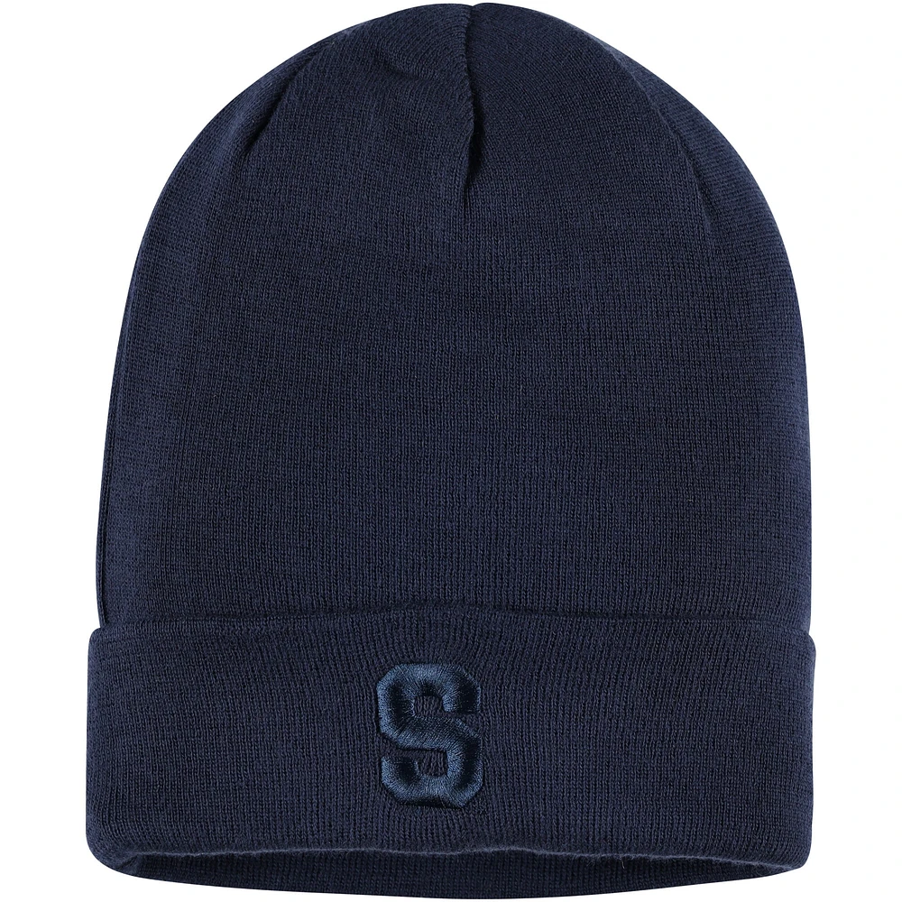 Bonnet en tricot à revers ton sur ton bleu marine Syracuse pour homme Nike