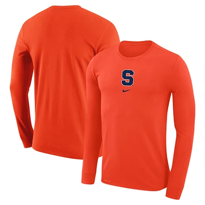 T-shirt à manches longues Nike Orange Syracuse Basketball Shootaround pour homme