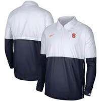 Men's Nike Orange/Navy Chicago Bears Sideline Coaches Half-Zip Short Sleeve  Jacket