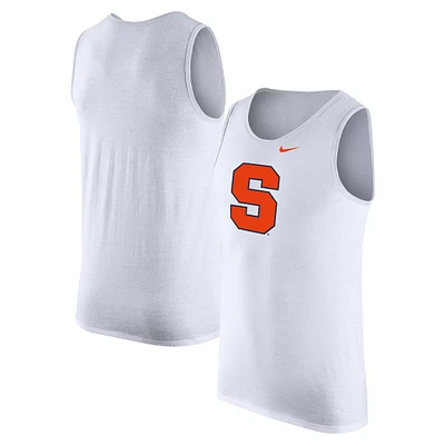 Men's Nike White Syracuse Orange Tank Top