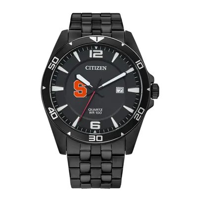 Syracuse Orange Citizen Quartz Black-Tone Stainless Steel Watch