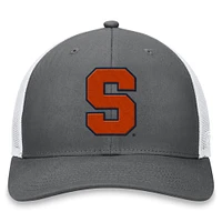 Men's Top of the World Gray/White Syracuse Orange Victory Baseline Trucker Adjustable Hat