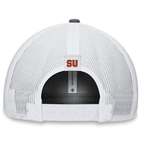 Men's Top of the World Gray/White Syracuse Orange Victory Baseline Trucker Adjustable Hat