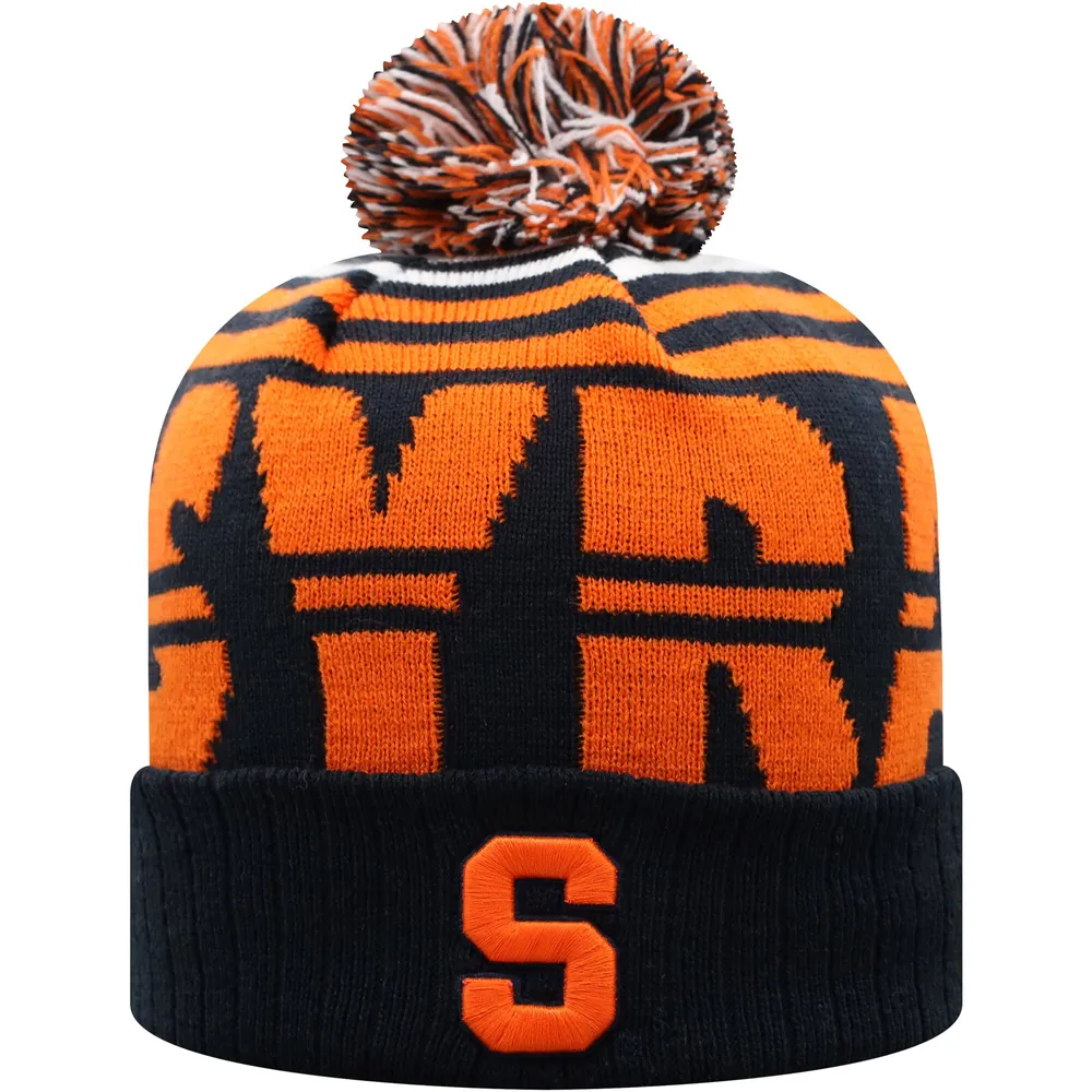 Lids Syracuse Orange Top of the World Colossal Cuffed Knit Hat with Pom -  Navy/Orange