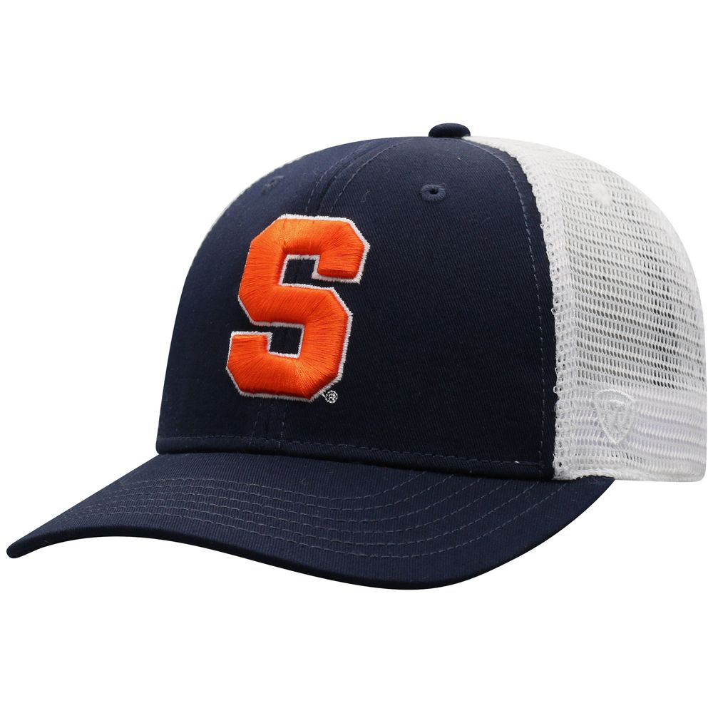 Men's Top of the World Navy/White Syracuse Orange Trucker Snapback Hat