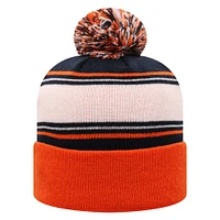 Men's Top of the World True Navy Syracuse Orange Ambient Cuffed Knit Hat with Pom
