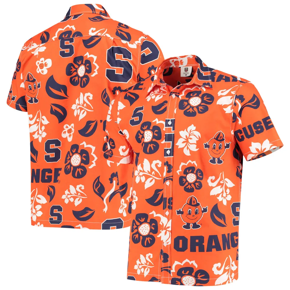 Men's Tommy Bahama White Syracuse Orange Tropic Isles Camp Button-Up Shirt