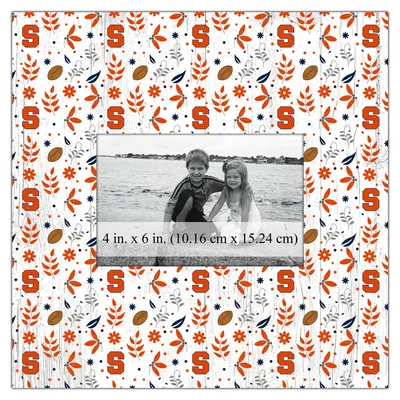 Syracuse Orange 10'' x 10'' Floral Pattern Frame