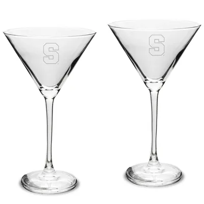 Syracuse Orange 12oz. 2-Piece Traditional Martini Glass Set