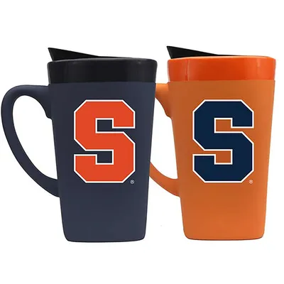 Syracuse Orange 16oz. Soft Touch Ceramic Mug with Lid Two-Piece Set