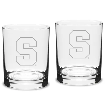 Syracuse Orange 2-Piece 14oz. Classic Double Old-Fashioned Glass Set