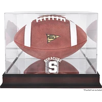 Étui de football à base d'acajou orange de Syracuse (logo 2015 à aujourd'hui) avec dos miroir