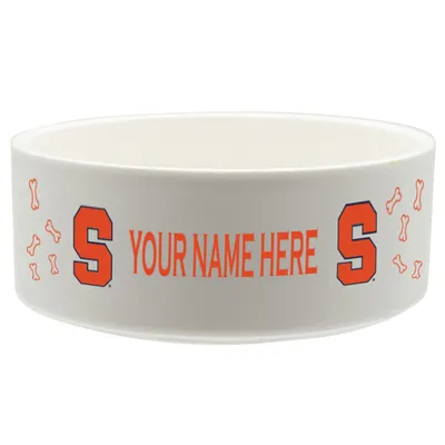 Syracuse Orange 20oz. Personalized Pet Bowl - White