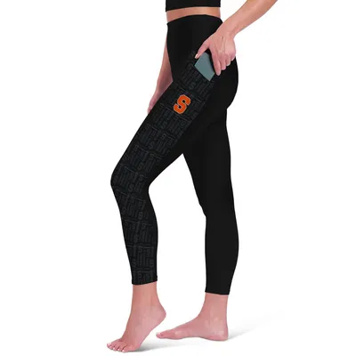 Syracuse Orange Women's High Waist Two-Pocket Leggings - Black