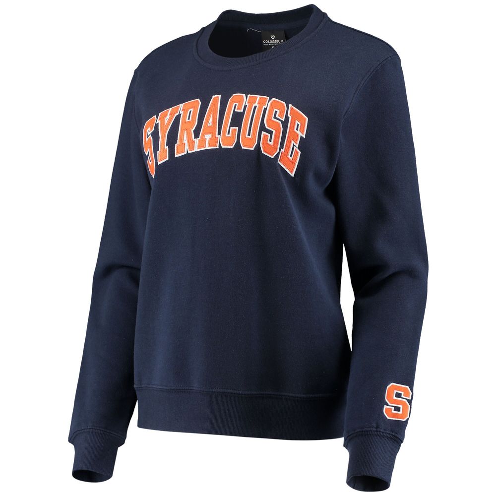Women's Colosseum Navy Syracuse Orange Campanile Pullover Sweatshirt