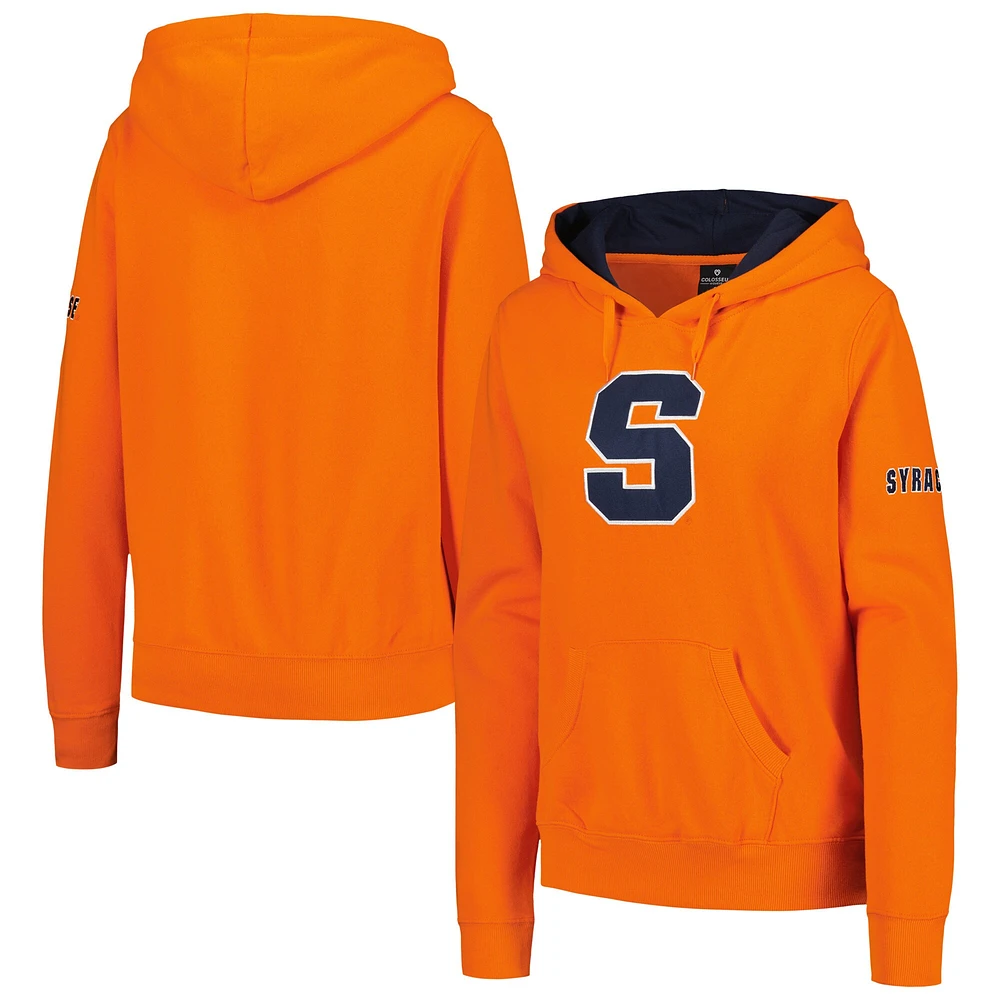 Colosseum Orange Syracuse Big Logo Pull à capuche pour femme