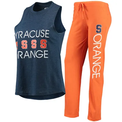 Syracuse Orange Concepts Sport Women's Tank Top & Pants Sleep Set - Orange/Navy