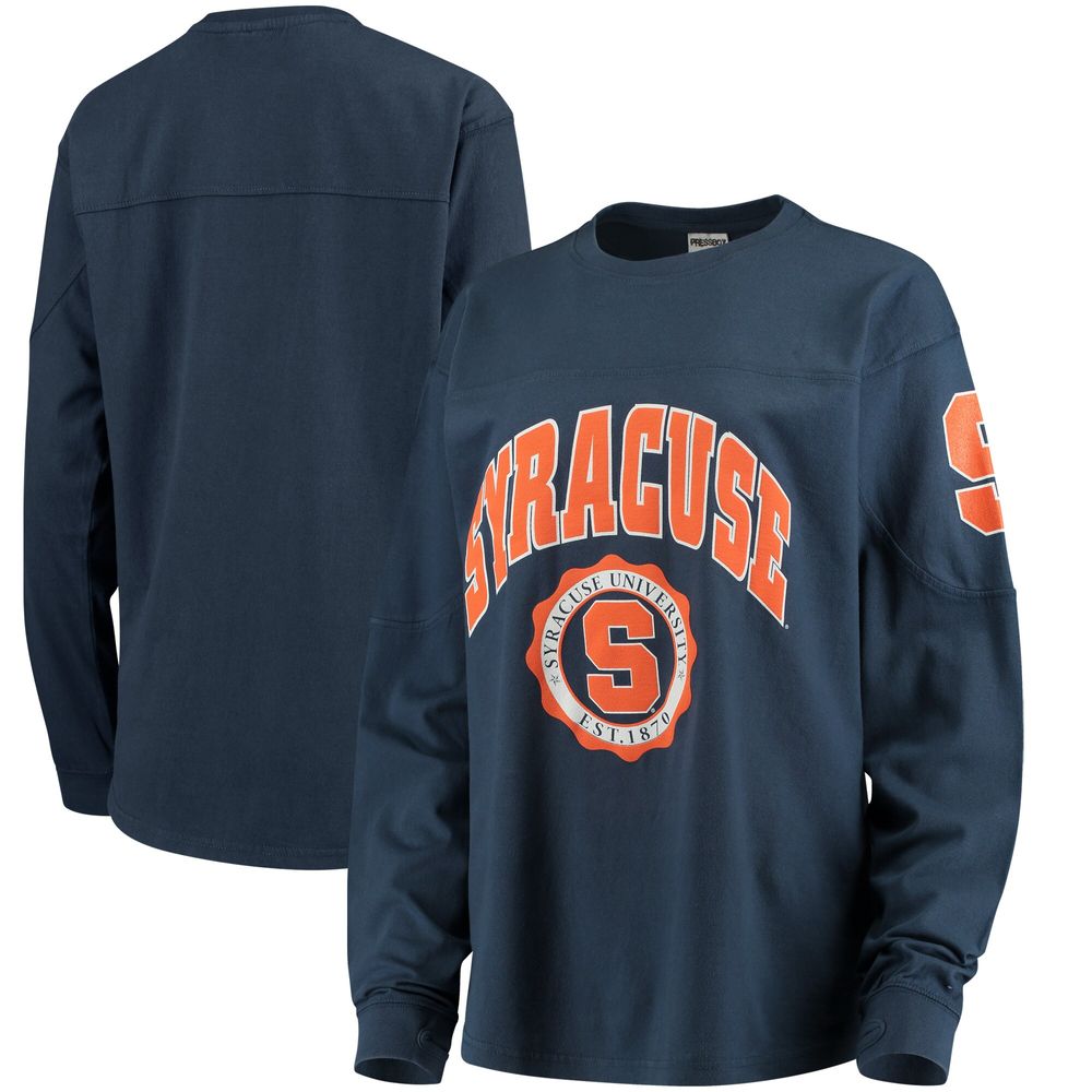 Women's Navy Syracuse Orange Edith Long Sleeve T-Shirt