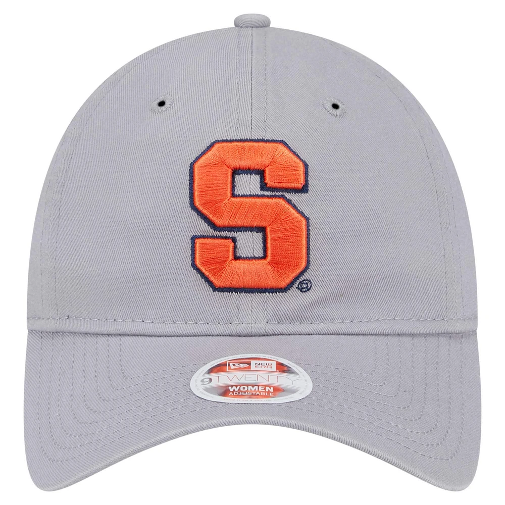 Women's New Era  Gray Syracuse Orange Logo 9TWENTY Adjustable Hat