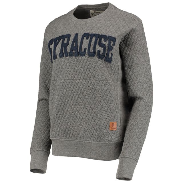 Sweat-shirt matelassé Pressbox Heather Charcoal Orange Syracuse pour femmes