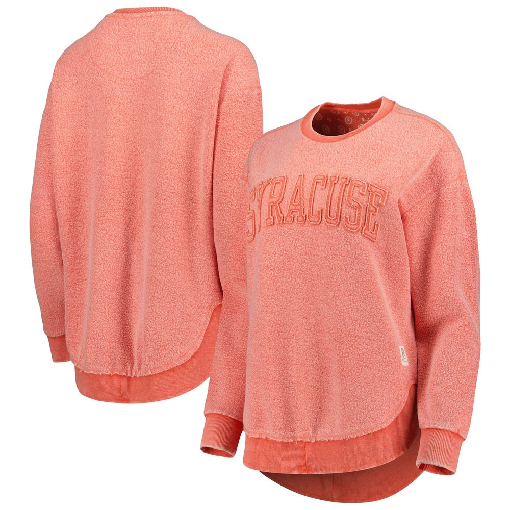 Women's Pressbox Orange Syracuse Ponchoville Pullover Sweatshirt