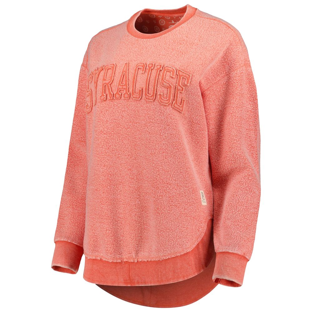 Women's Pressbox Orange Syracuse Ponchoville Pullover Sweatshirt