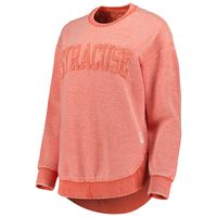 Women's Pressbox Orange Syracuse Ponchoville Pullover Sweatshirt