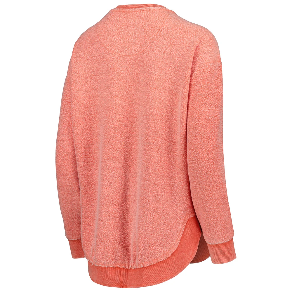 Women's Pressbox Orange Syracuse Ponchoville Pullover Sweatshirt