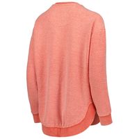 Women's Pressbox Orange Syracuse Ponchoville Pullover Sweatshirt