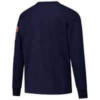 T-shirt à manches longues avec logo en relief bleu marine Syracuse Orange Champion pour jeunes