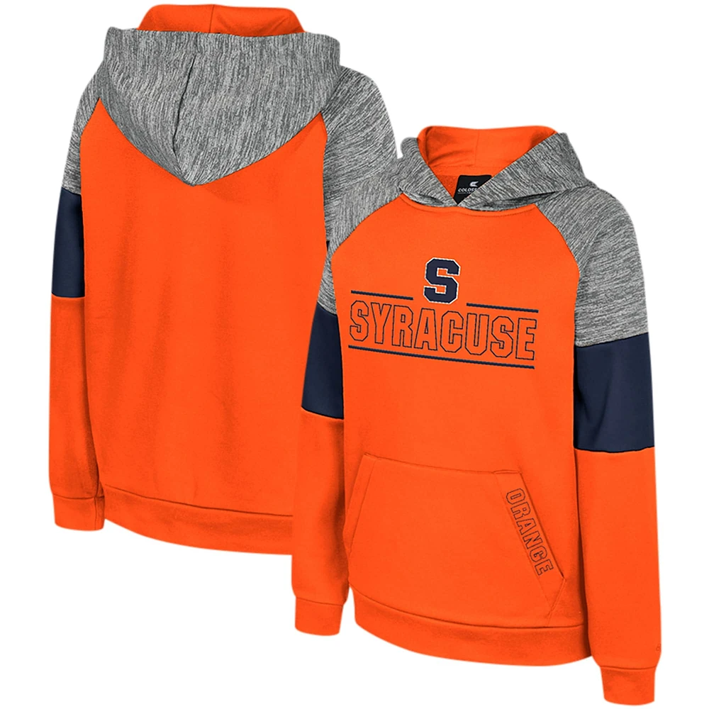 Sweat à capuche Raglan Live Hardcore pour jeunes Colosseum Orange Syracuse