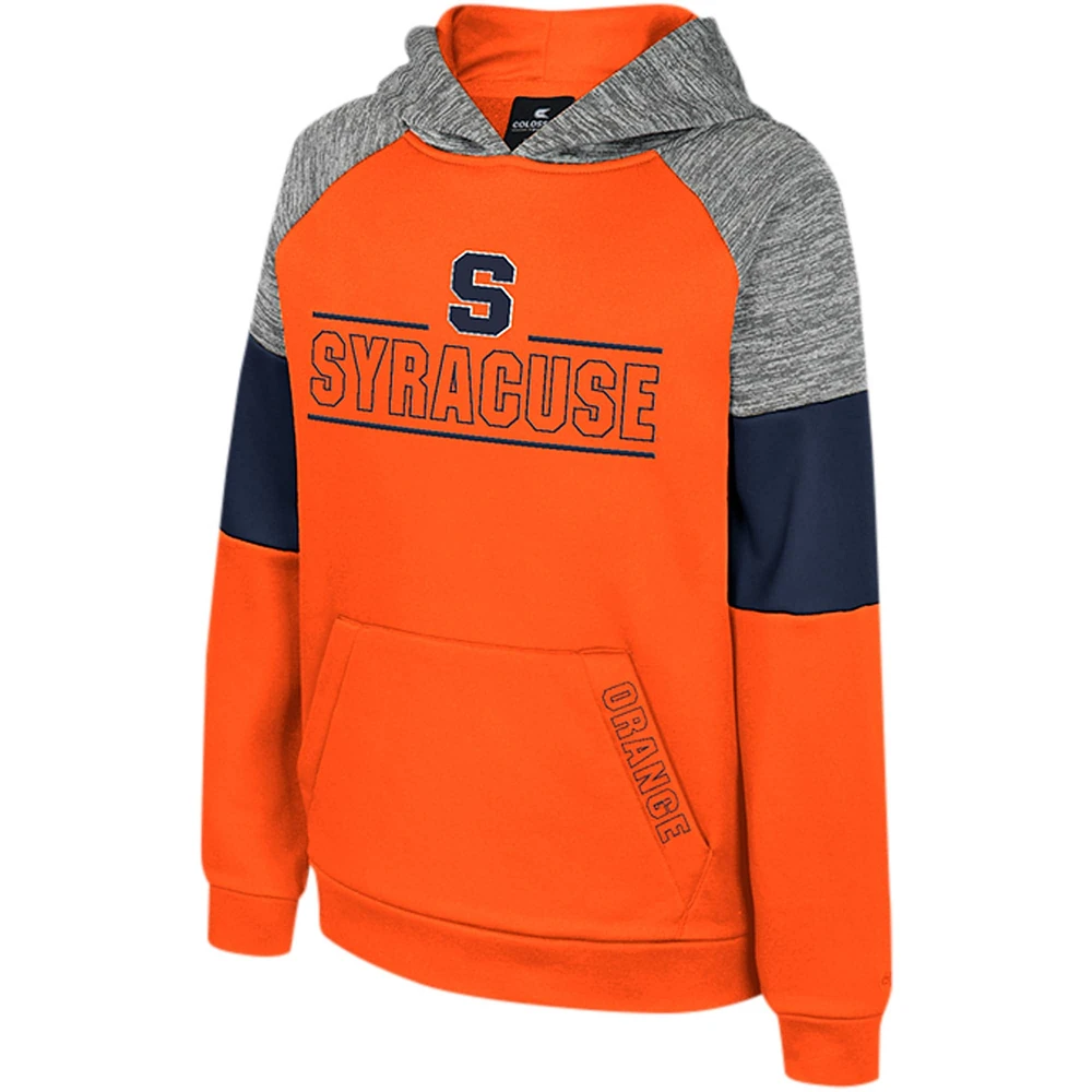 Sweat à capuche Raglan Live Hardcore pour jeunes Colosseum Orange Syracuse