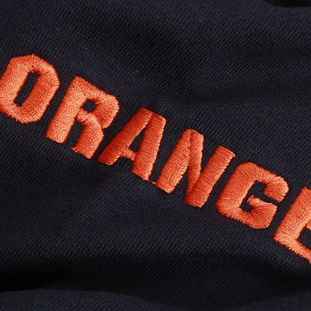 Youth Stadium Athletic Navy Syracuse Orange Big Logo Pullover Hoodie
